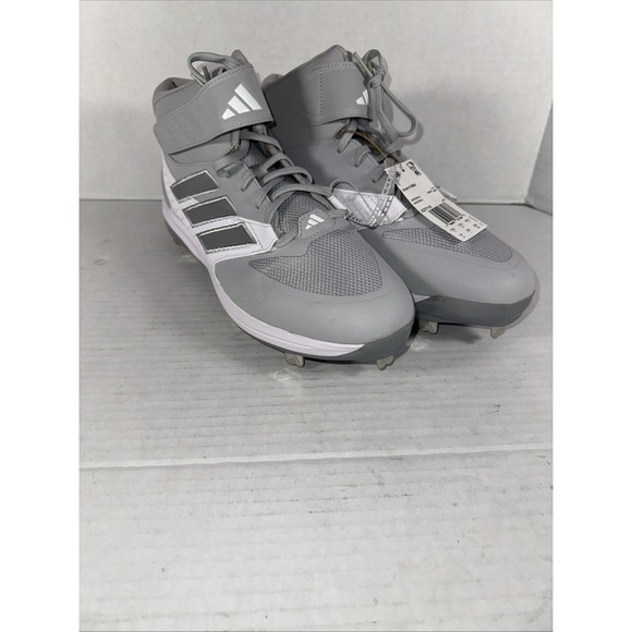 adidas Other - Adidas ICON 8 Mid Baseball Metal Cleats Men's 14 Gray White Silver IG7114 NWT